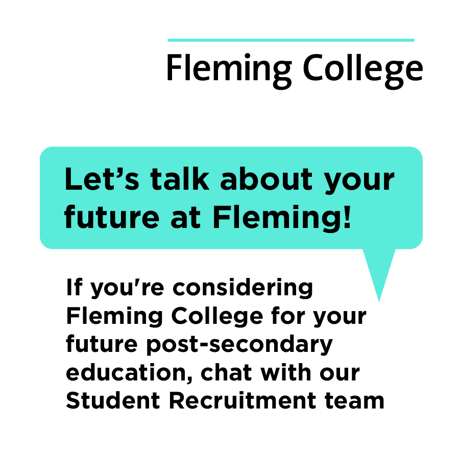 FlemingCollege's tweet photo. Are you considering Fleming College for your future post-secondary education? Our Student Recruitment team is happy to answer your program questions and help you apply! Email askus@flemingcollege.ca and we can chat via email, phone, FaceTime, Webex or any other virtual platform. https://t.co/mttomu9j12