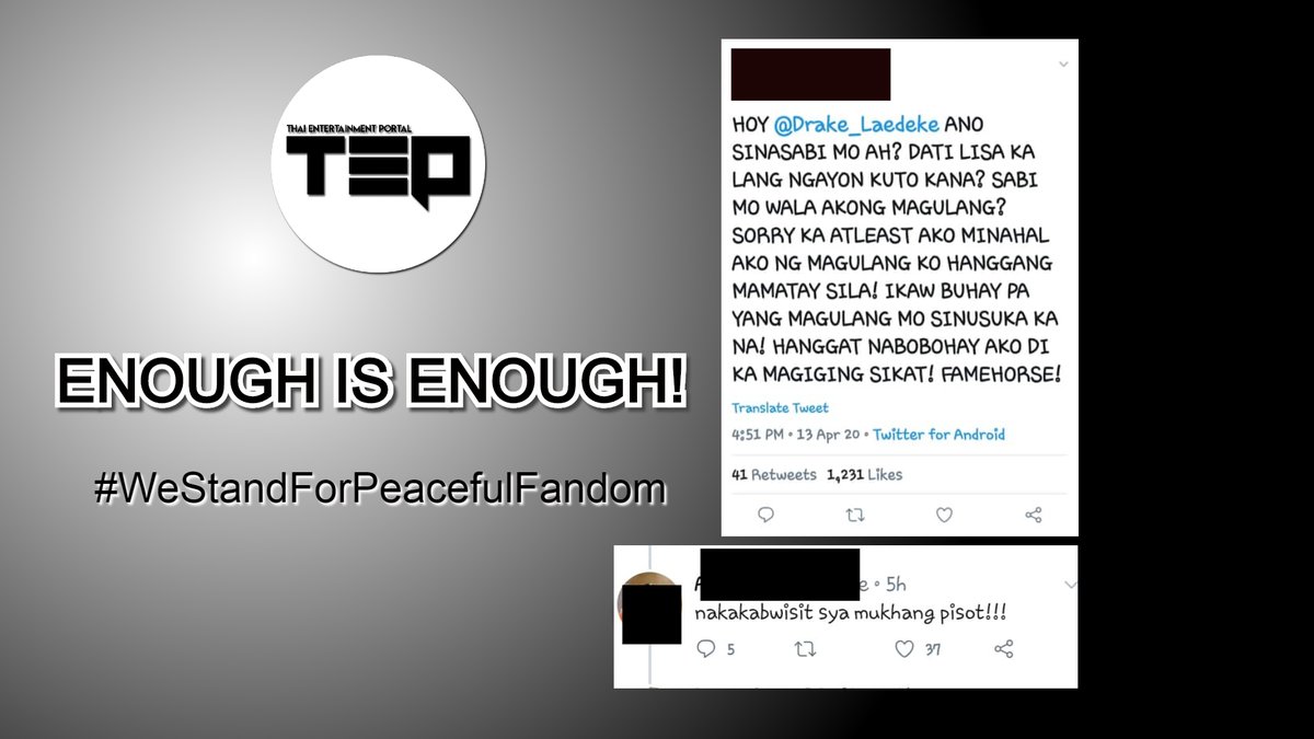 6/6Let’s make a stand once more and fight for a peaceful fandom. #WeStandForPeacefulFandom For more read :  https://www.facebook.com/thequeenmotherhateu/posts/3135224973230902