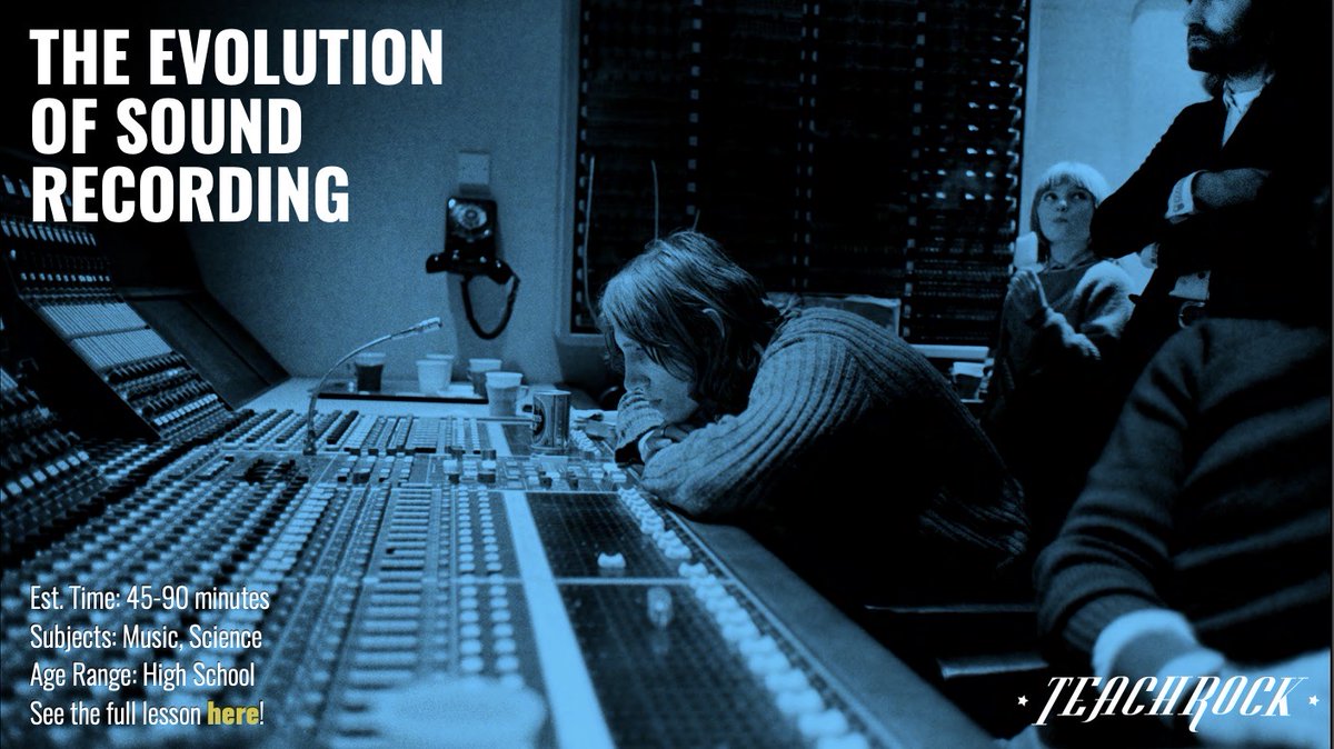 TeachRock's tweet photo. Ever wonder how @pinkfloyd produced modern-synth sounds for their songs in the seventies? Find out how in our NEW #DLP, "The Evolution of Sound Recording." Click and share the link below! @StevieVanZandt @TeachRock @moogmusicinc #EMSAKS https://t.co/4qmqR4wf4F https://t.co/TLtnaANN7b
