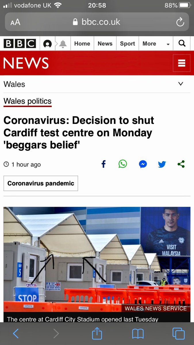 Spot the missing structural components in this marquee in Cardiff 🤦‍♀️. Let’s hope it doesn’t starting raining or get windy and the contractor sorts it out. <a href="/BBCWorld/">BBC News (World)</a>  <a href="/NHSuk/">NHS</a> <a href="/CardiffCityStad/">Cardiff City Stadium</a>