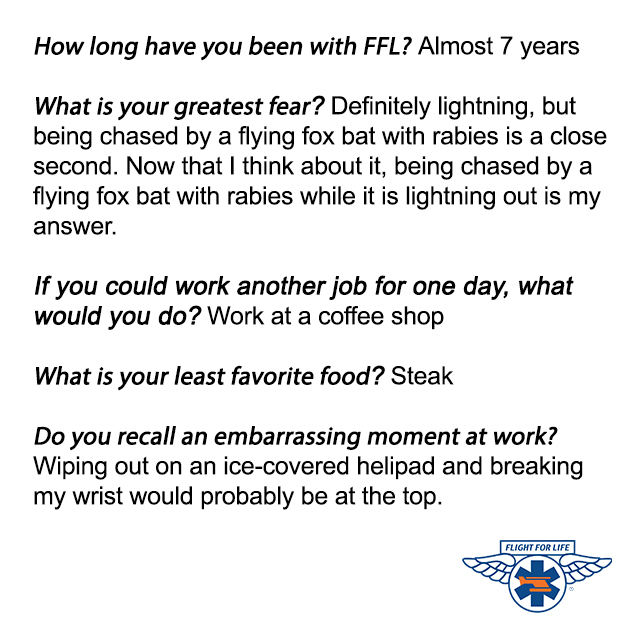 Meet the Team! 

Meet Flight For Life nurse Katy!