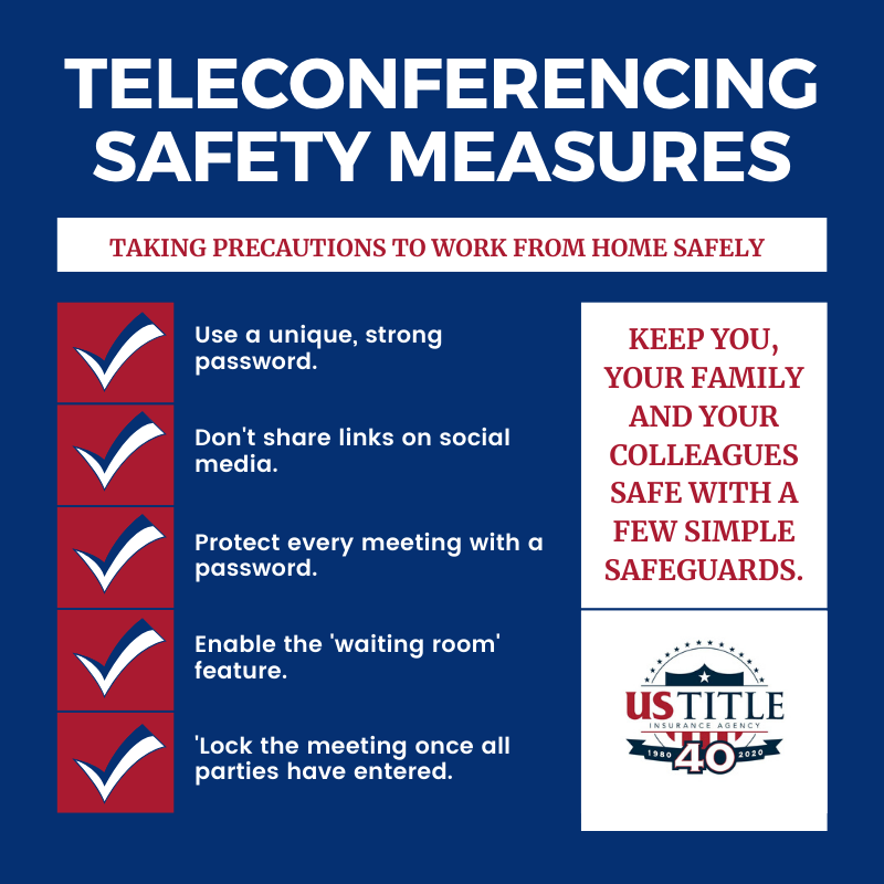 USTitleSoValley's tweet photo. We want to make sure you're safe, so here are a few quick safeguards to keep you - and your loved ones - safe during this unprecedented time. It's a brave new virtual world for us social-distancers!
#coronavirus #covid19 #ustitle #ustitleutah #hereforyou #andyouandyouandyou https://t.co/znE7vrmipS