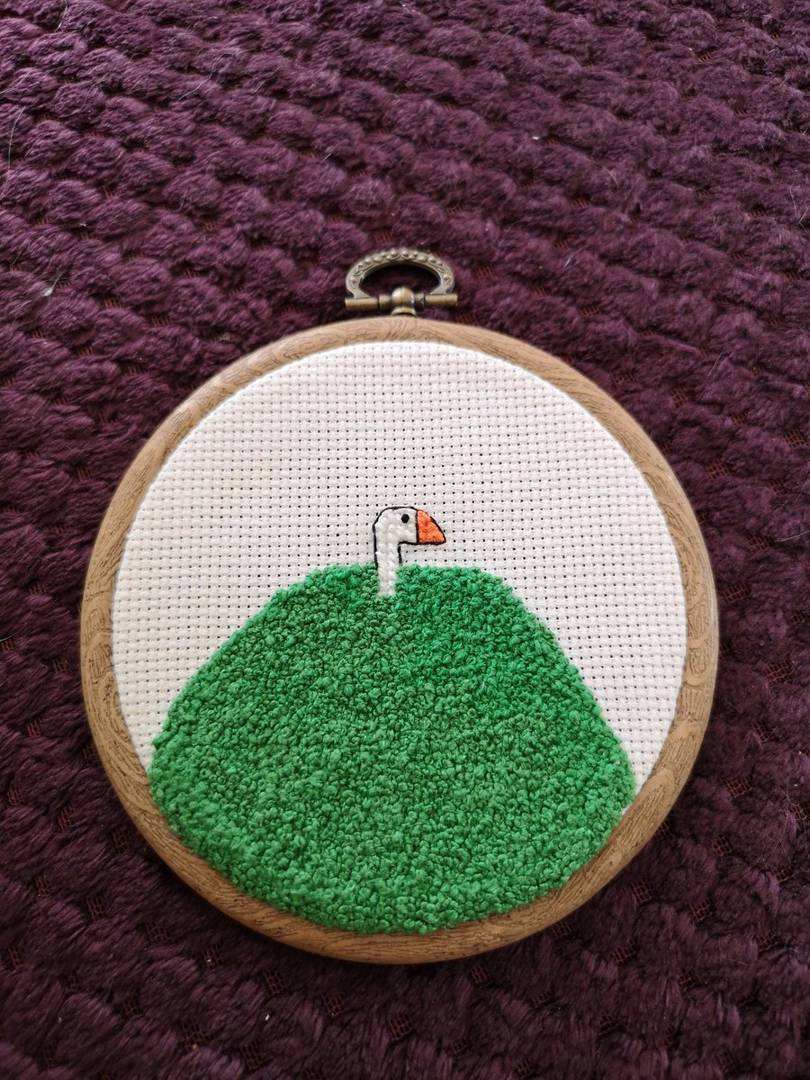 Now that we're back into stitching after a Christmas break, why don't we finish off that mischievous goose?The troublemaker is available for £80/$100 shipped and will come with a surprise or two 