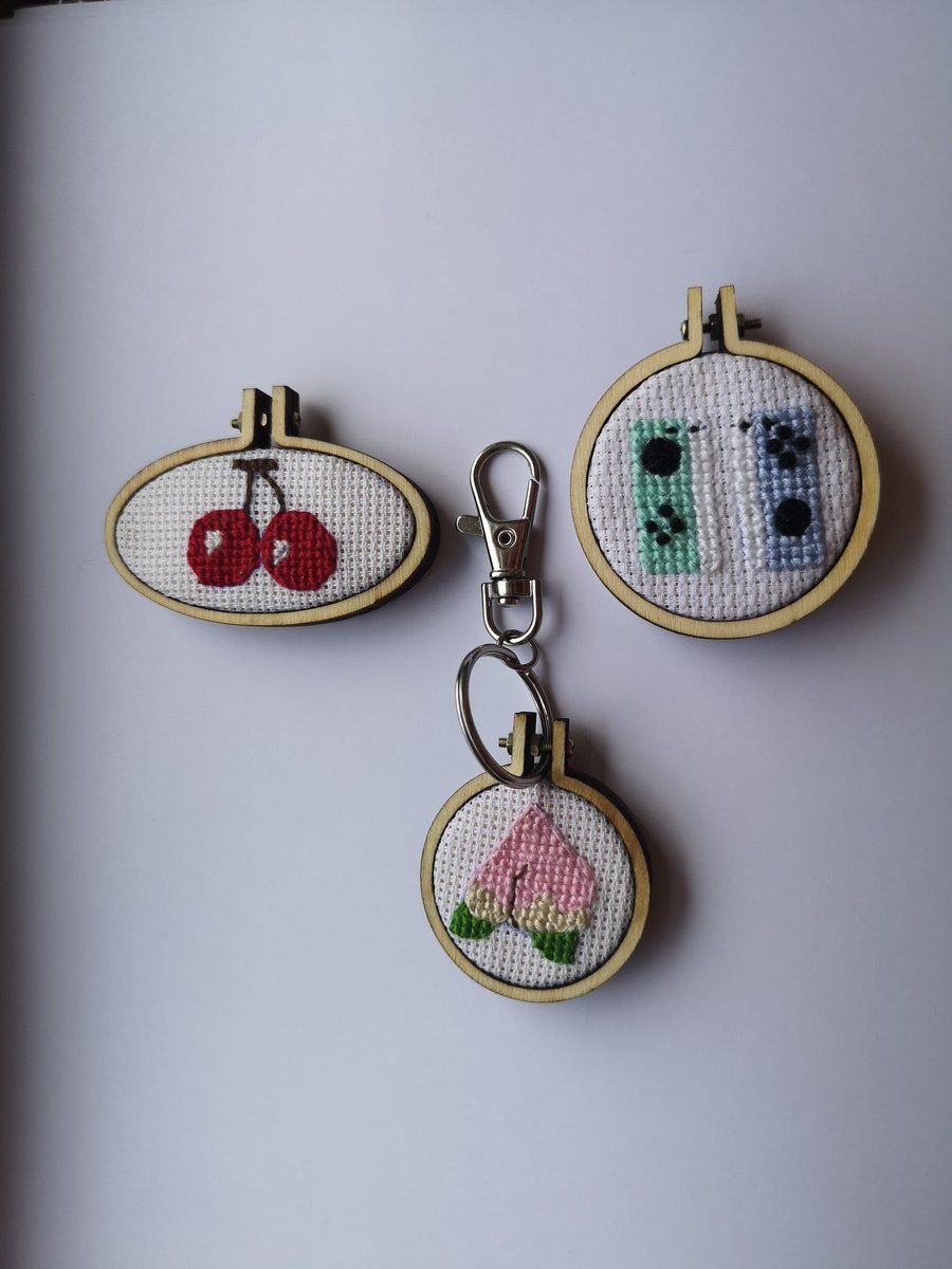 Now onto my FAVOURITES! Small? Made with love? Adorable AND affordable?It's the keychains! I'm in the middle of making more () but the peach animal crossing one is still available! It is £15/$19 shipped 