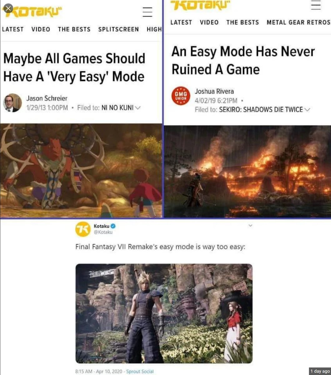 LarryBundyJr's tweet photo. I see absolutely zero point in forking out all that money on a new modern game, then playing it on "easy mode".

It's the equivalent of going to a brothel, then deciding to have a wank instead. https://t.co/NkWcsMayFz