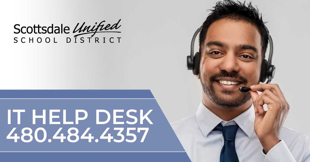 The SUSD IT Help Desk has extended hours this week, Mon – Fri from 7 am to 10 pm. Call 480-484-4357 for assistance.