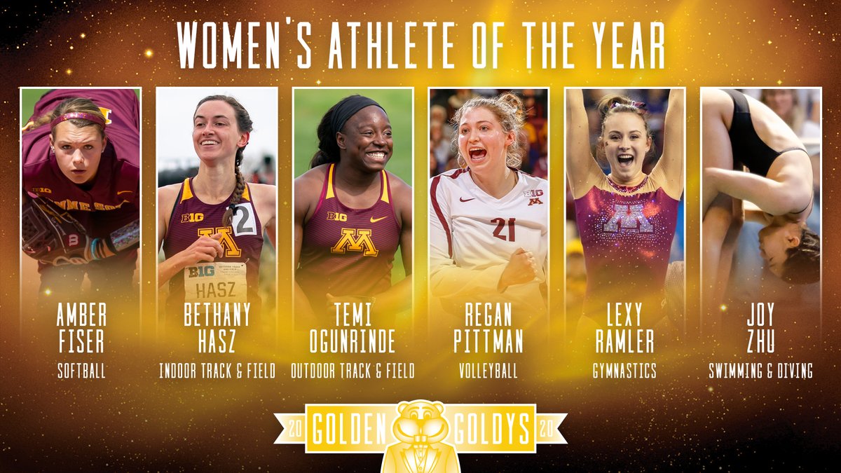 Softball, Track &amp; Field, Volleyball, Diving and Gymnastics dominate the women's athlete of the year category!