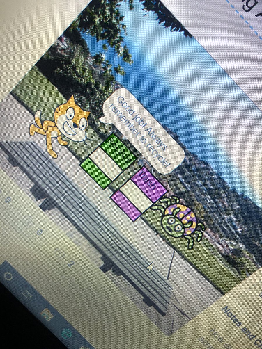 graceapost's tweet photo. Using the computer programming website to do some programming to spread awareness about recycling! This is an important message to spread and a fun way to do do! #educ422sp2020 https://t.co/EwwVF1G6VA