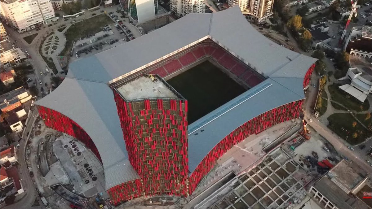 Air Albania Stadium  AlbaniaClub: selección de AlbaniaCapacidad: 22.500Inaugurado: 2019