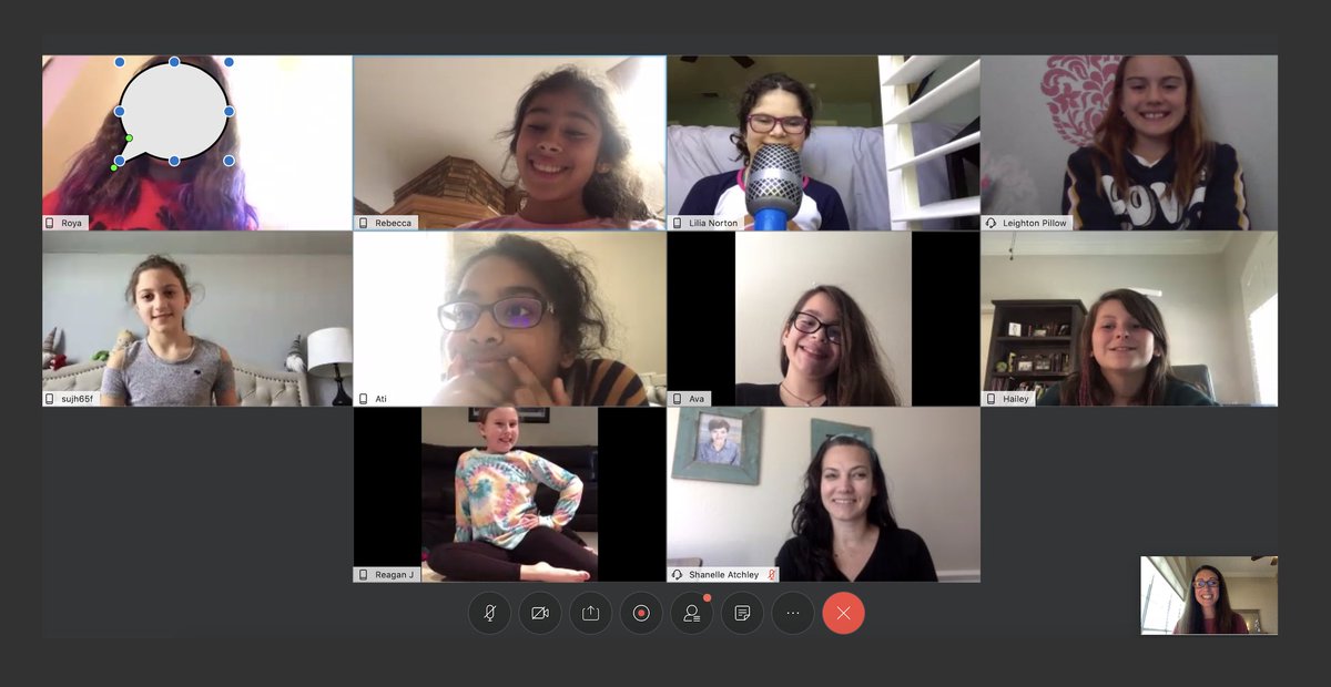 Got to Webex with some of my drama club kiddos today! #HESSoars