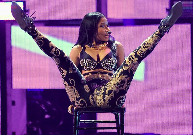 “Imma do splits on it, yes, splits on itI'm a bad bitch, Imma throw fits on it”Nicki describes what’s about to go down in her bedroom and uses the phrase “bad bitch” on the D in comparison to a child throwing a tantrum (or fit) or being “bad”.