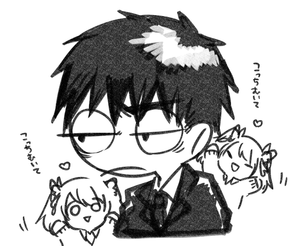 落合さんの周囲をぐるぐるする 