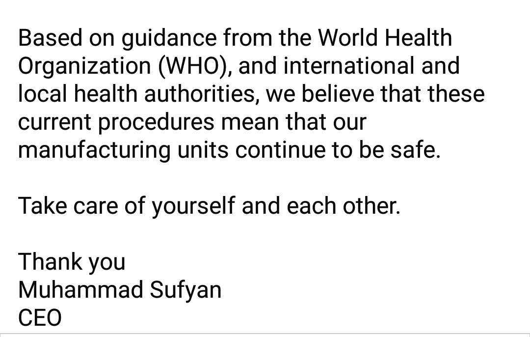 VATAN TRADERS is closely monitoring the impact of Coronavirus (COVID-19).