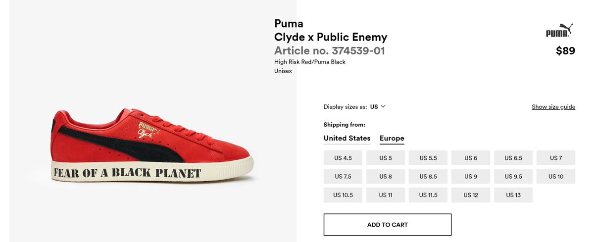 puma clyde sns