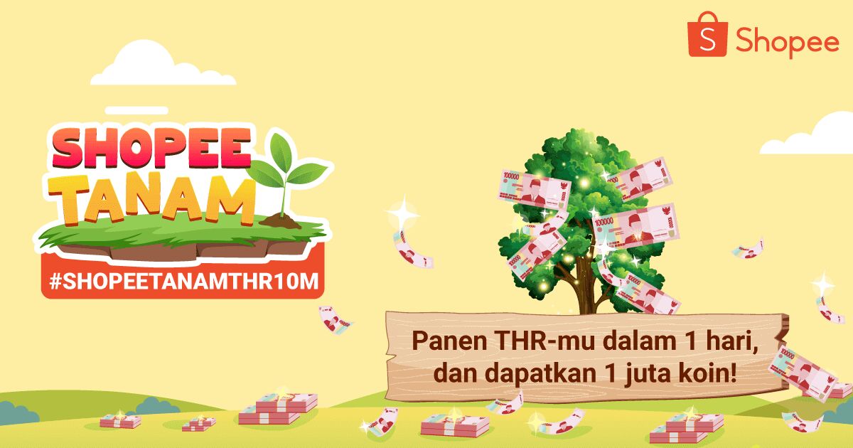 Bantu siram tanamanku. Kamu juga bisa panen THR total 10M di Shopee sekarang! games.shopee.co.id/universal-link…