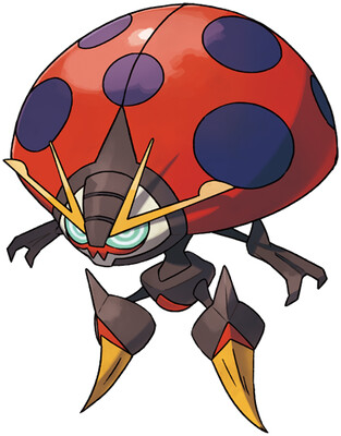 I don't know much about Orbeetle yet. It has a great bug name and it has a slight ladybug design. It's a very menacing and psychic bug. Almost robot-like. What a cool and great bug.