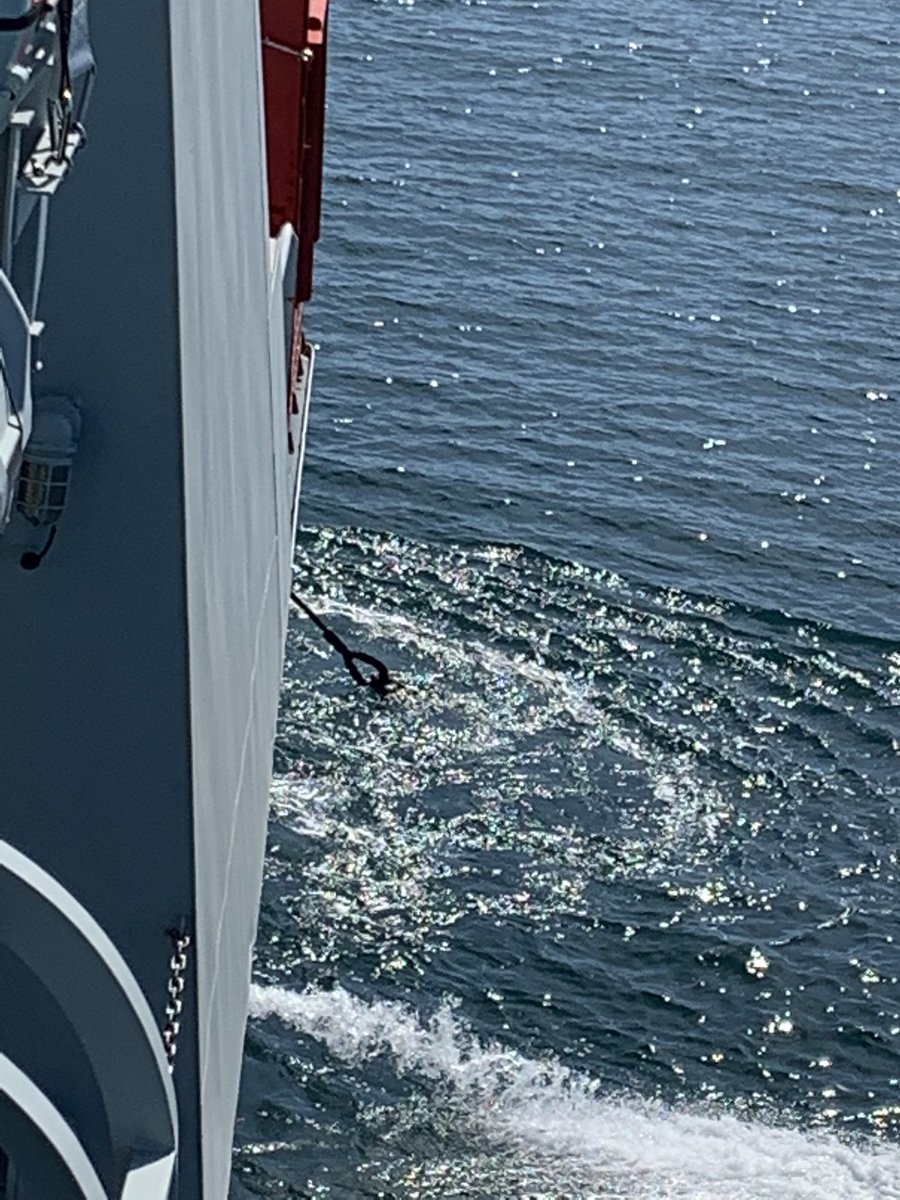 Once the towing pendant has the weight of the towing hawser, REG begins to veer her cable out and hook on her end of the tow8/17 – at  Strait of Juan de Fuca