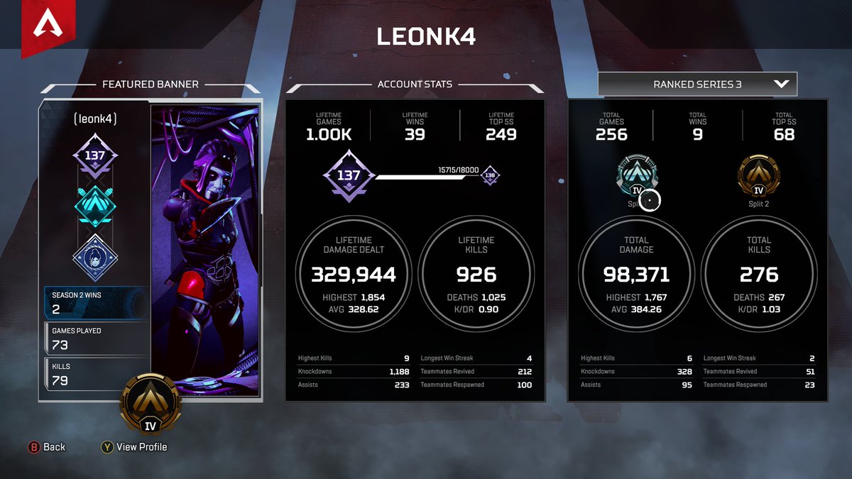 #ApexLegends #lifegoals we hit 1k matches today