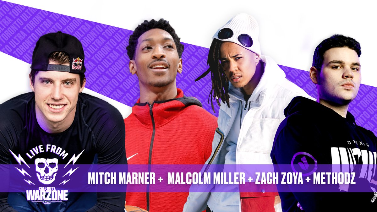 It's going down! What do you get when you mix a Leaf, Raptor, Hip Hop artist, and a Call of Duty pro?

Tune in tomorrow night at 7 pm EST to see <a href="/Marner93/">Mitchell Marner</a>, <a href="/MalcMili13/">Malcolm Miller</a>, <a href="/Zachzoya/">Zach zoya</a> &amp; <a href="/Methodz/">OpTic Methodz</a> squad up in <a href="/CallofDuty/">Call of Duty</a> Warzone.

📺 YouTube.com/TorontoUltra

#SooUltra #LivefromWarzone