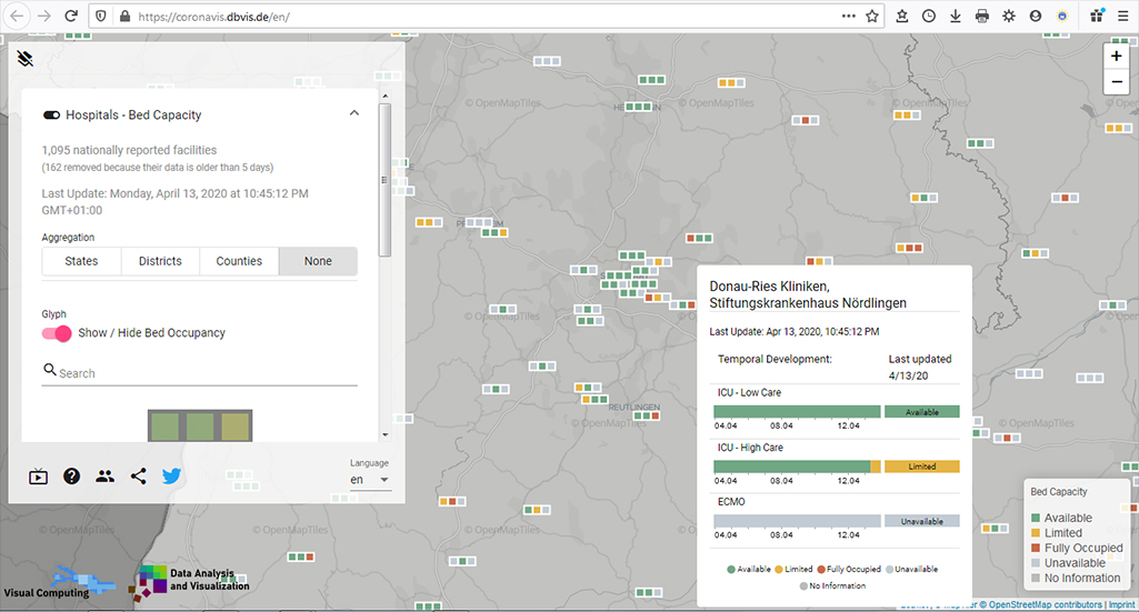 First, here's live map of hospital and ICU capacity in Germany: https://coronavis.dbvis.de/en/ /2