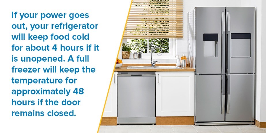 Edison_Electric's tweet photo. #StormTip: If your power goes out, limit the number of times your open your refrigerator and freezer. #PoweringThruTogether https://t.co/tz6nT3ZYOm