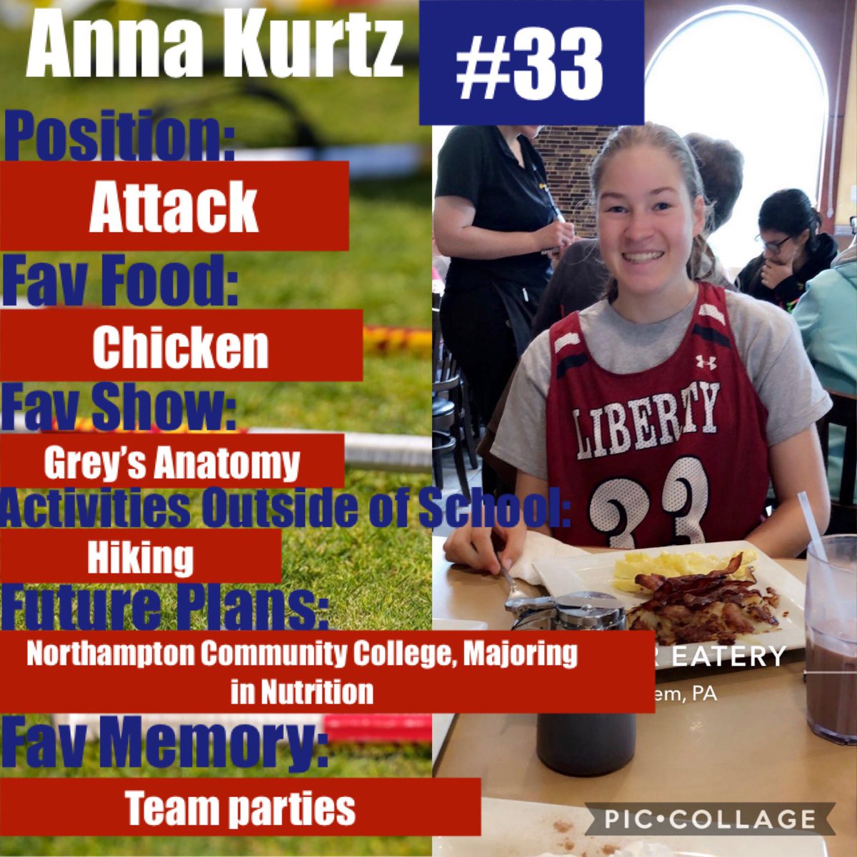 LHSlaxgirls's tweet photo. Today’s appreciated senior, Anna Kurtz !!❤️💙 @LIBERTYATHCLUB https://t.co/NL3jHxkL3k