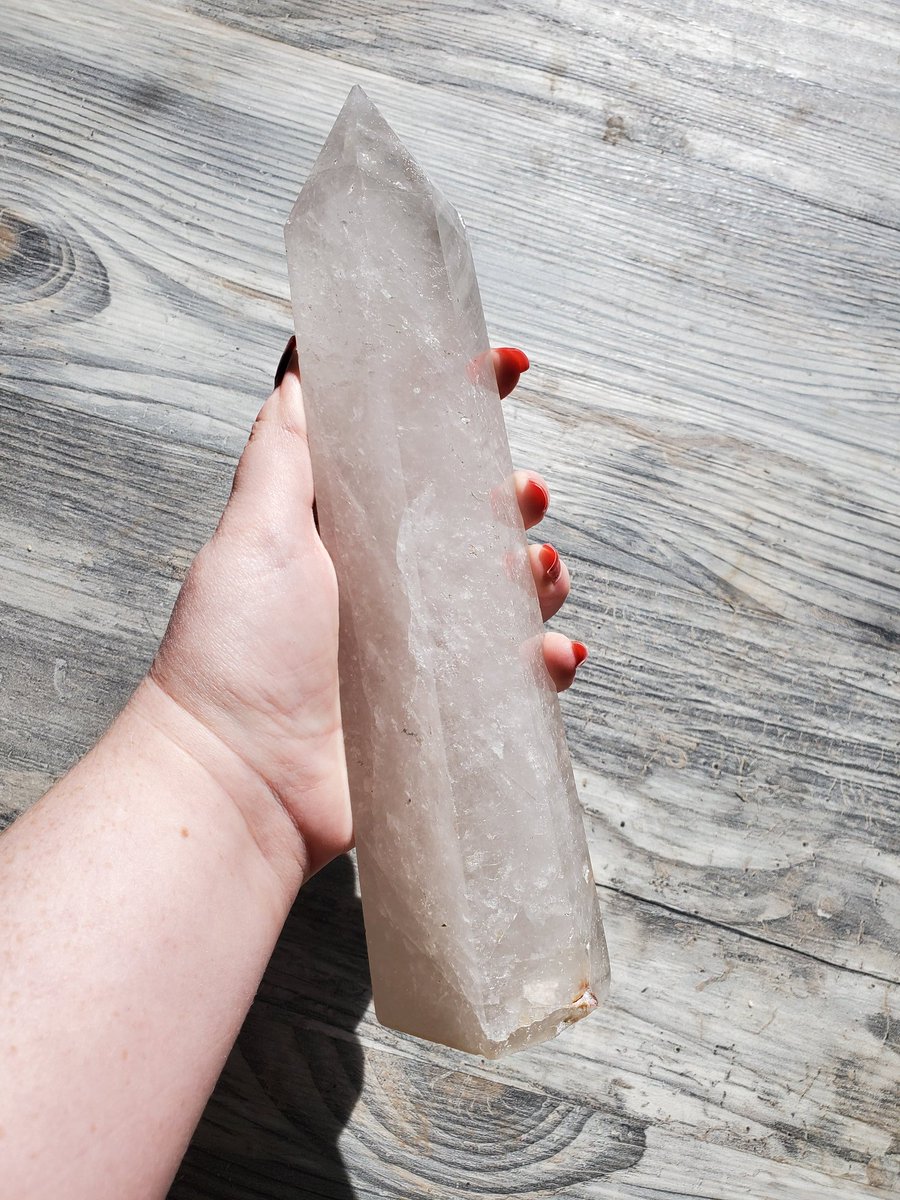 Huge and amazing clear quartz tower available below 