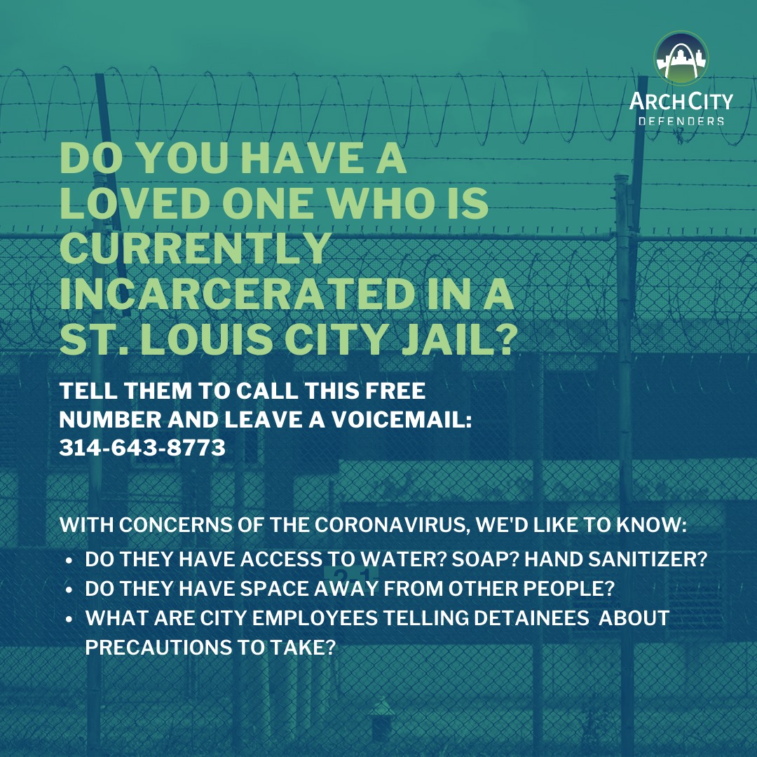 ArchCityDefense's tweet photo. If you have a story you'd like to share on behalf of a loved one, or if you know someone currently incarcerated who would want to talk with us, have them call (314) 643-8773, and leave a message.
#decarcerateSTL
cc: @CLOSEWorkhouse https://t.co/AW09wQ1pys
