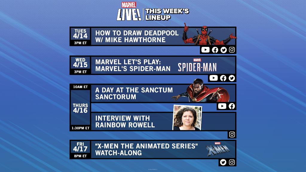 Marvel's tweet image. This week on Marvel LIVE!