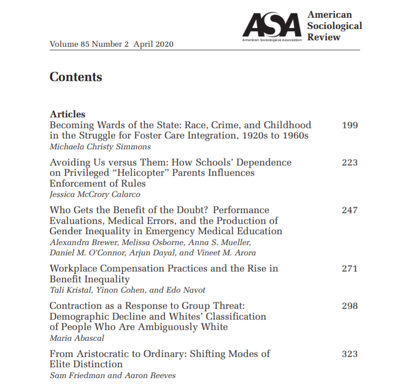 American Sociological Review tweet media