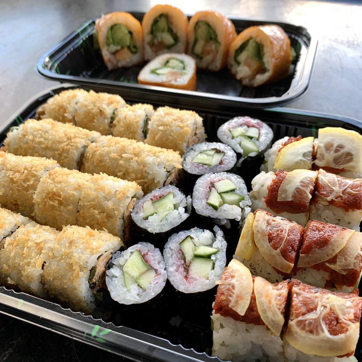 Vegan Maki from <a href="/SushiYoshitomo/">Yoshitomo</a>! Sundried, Ume Shiso, Vegan Omaha Crunch, VLT and Banh Mi. Delivery by DoorDash 🚗