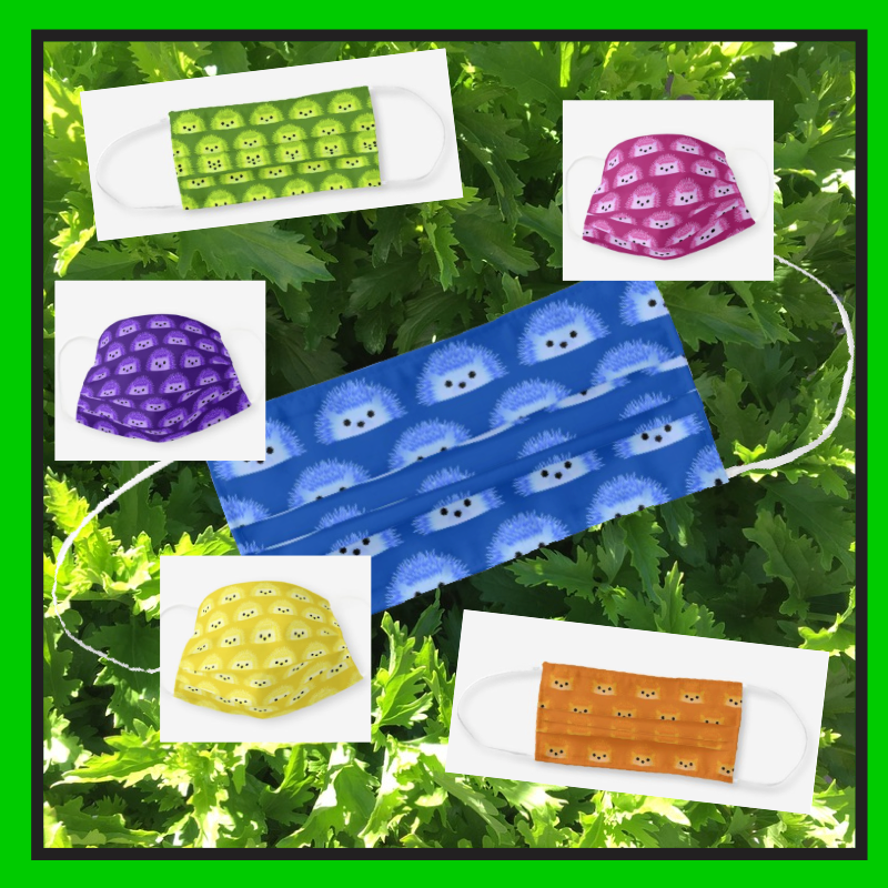 Georgia2xDesign's tweet photo. Hedge your bet !  Keep COV-ered in our Cute Quarantine Masks.  If we have to do it, we might as well add some fun and style to it!   Keep Safe, Healthy and Happy ~ Georgia-Georgia .  #Hedgehog  #KeepCOVered  #FaceMask #Quarantine #Colorful #Bandana #Zazzle  #SocialDistancing https://t.co/o0rbSqHpP3