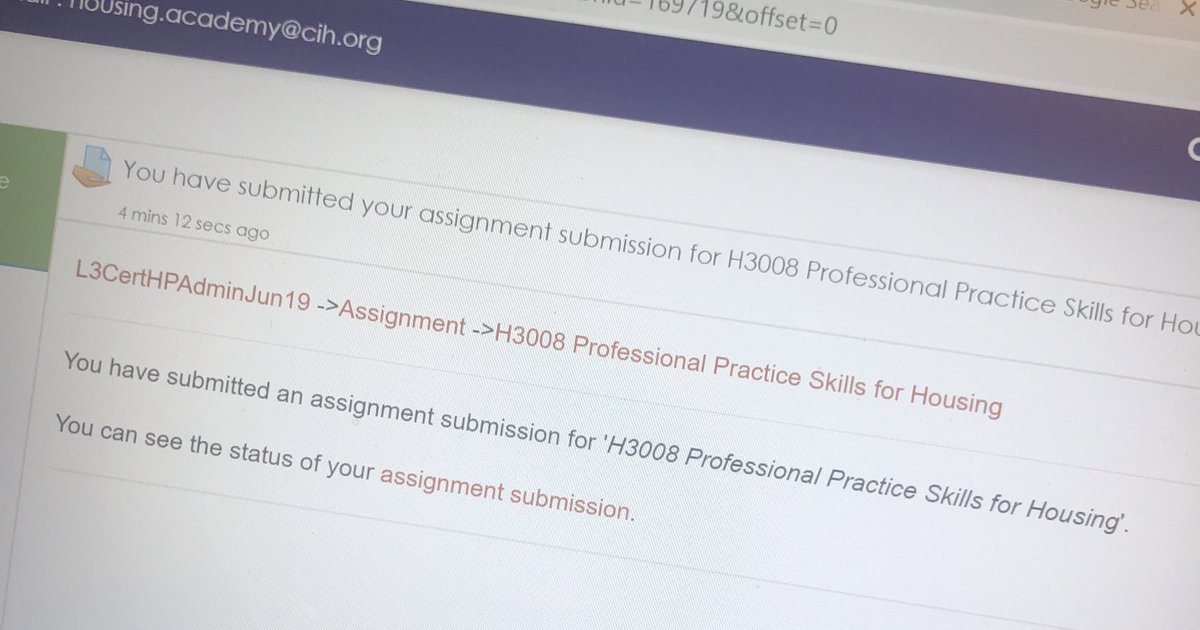 DoddAimee's tweet image. My last @housing_academy assignment submitted! 
Fingers crossed it&apos;s a pass 🤞🏼
#cih #housing #lastassignment