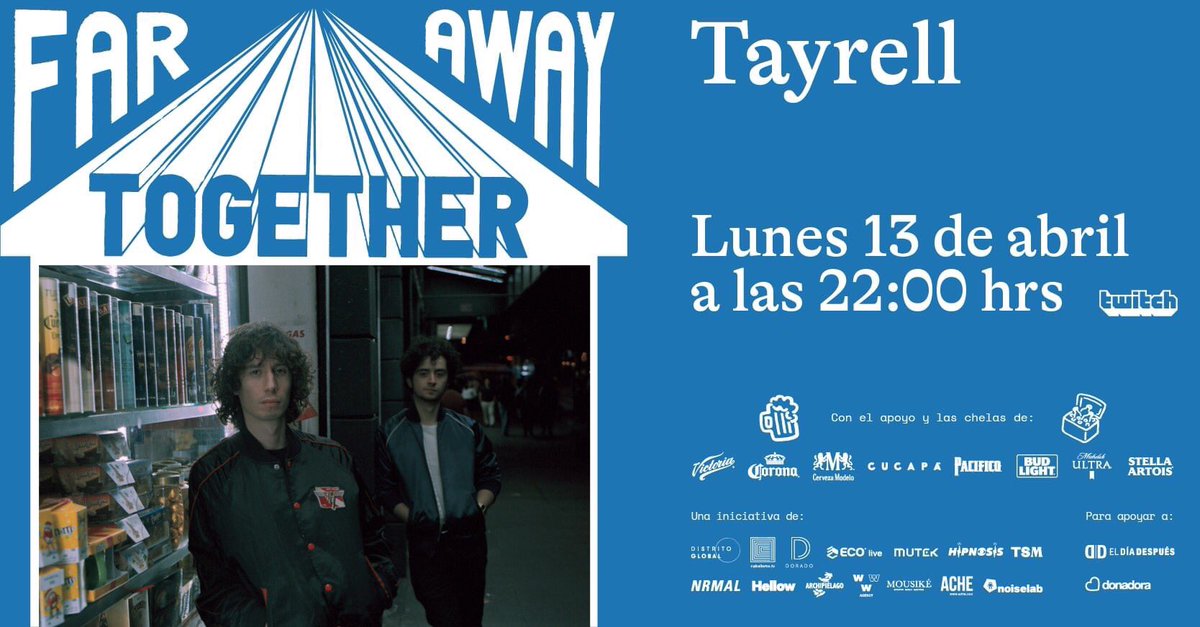 Nos vemos a las 10 pm en sus hogares a través del #FarAwayFest 📡✨