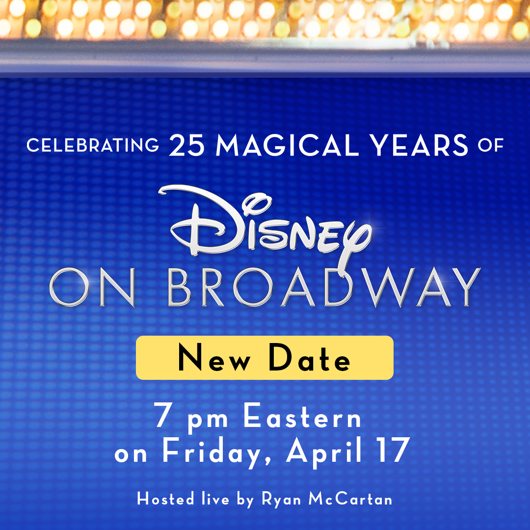 BCEFA's tweet photo. We are so thrilled to share that our stream of Celebrating 25 Magical Years of @disneybroadway hosted by @FrozenBroadway's @ryanmccartan, benefiting our COVID-19 Emergency Assistance Fund, has been rescheduled for Fri, 4/17 at 7pm Eastern. Watch at https://t.co/dusqte64ES. https://t.co/PooqjhHIMH