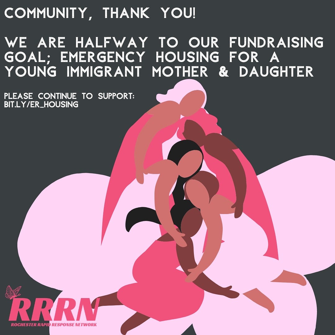 RocRRN's tweet photo. Please support our fundraiser to provide emergency housing and care for a young immigrant mother and child who need to relocate. We're halfway to our goal!
https://t.co/Tc8e6eY9mR
💗💗
#RRRN #KeepFamiliesTogether #RapidResponseNetwork #ImmigrantNY https://t.co/qeVOFGdvd9