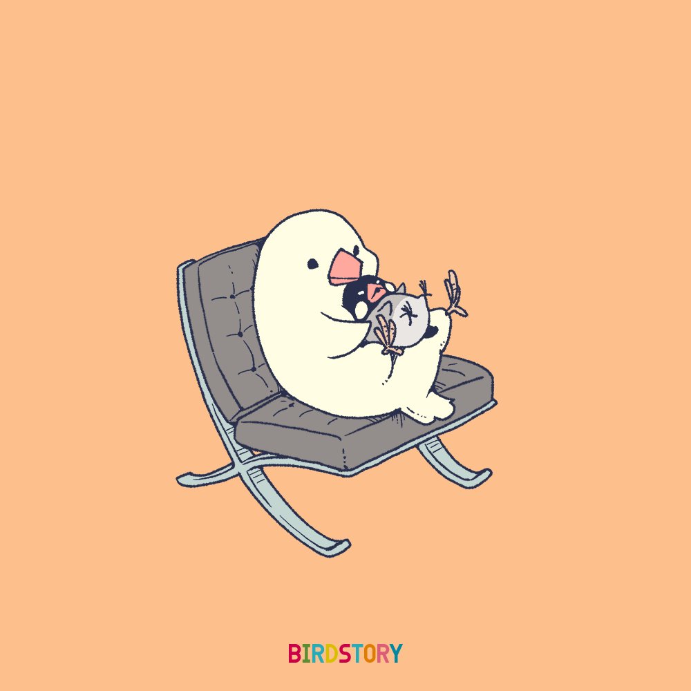 「おはようございます。
本日は4月14日、よいイスの語呂合わせから椅子の日との事で」|BIRDSTORYのイラスト