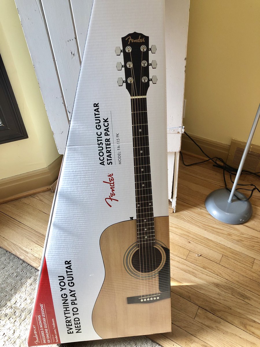 AceBurpeeShow's tweet photo. If you or someone in your home has always wanted to play guitar but don’t have one... I have one you can use. It’s brand new and you are welcome to keep it for as long as this goes. Picks &amp; strap included. https://t.co/nXsqZWblyN