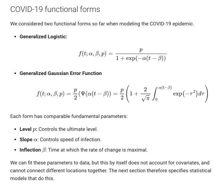 United States  #CoronaVirus Update:I've found a severe error in the formulation of the IMHE COVID-19 CurveFit program ( https://ihmeuw-msca.github.io/CurveFit/methods/). The form of the Generalized Logistic function used has been over-simplified and forces the IMHE model growth curve to be symmetrical.