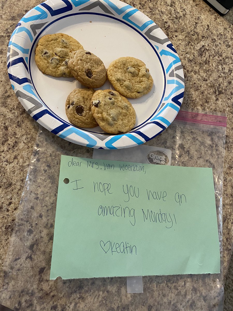 ReadWithMrsVW's tweet photo. We can always count on some love from the Barber family! Such good examples of spreading kindness during a tough time for everyone. Thank you for thinking of us! As you can see the whole house has already hit the cookies hard 🍪 ❤️🍪❤️@mbschcounselor https://t.co/pxJlVPmGAT