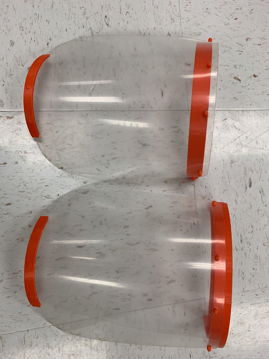 dshsengineering's tweet photo. Ramping up face mask production!  Thanks to DSEF for their grants which enabled us to purchase the 3D printers.  Students also using personal printers to contribute to team mission.  Help by the community, in the community, for the community. ⁦@DSEFNews⁩ #3Dc19 #IamDSISD https://t.co/uuvCbyONEc
