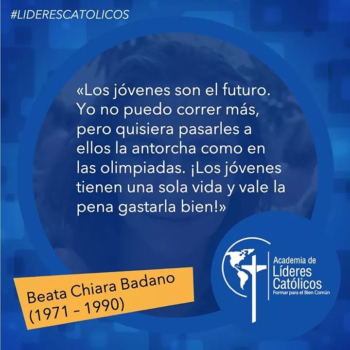liderescatolico's tweet photo. La Beata Chiara Badano es ejemplo de juventud y santidad 😇❤.  #LIDERESCATOLICOS #GG2031 https://t.co/IiZ6Wga1gy