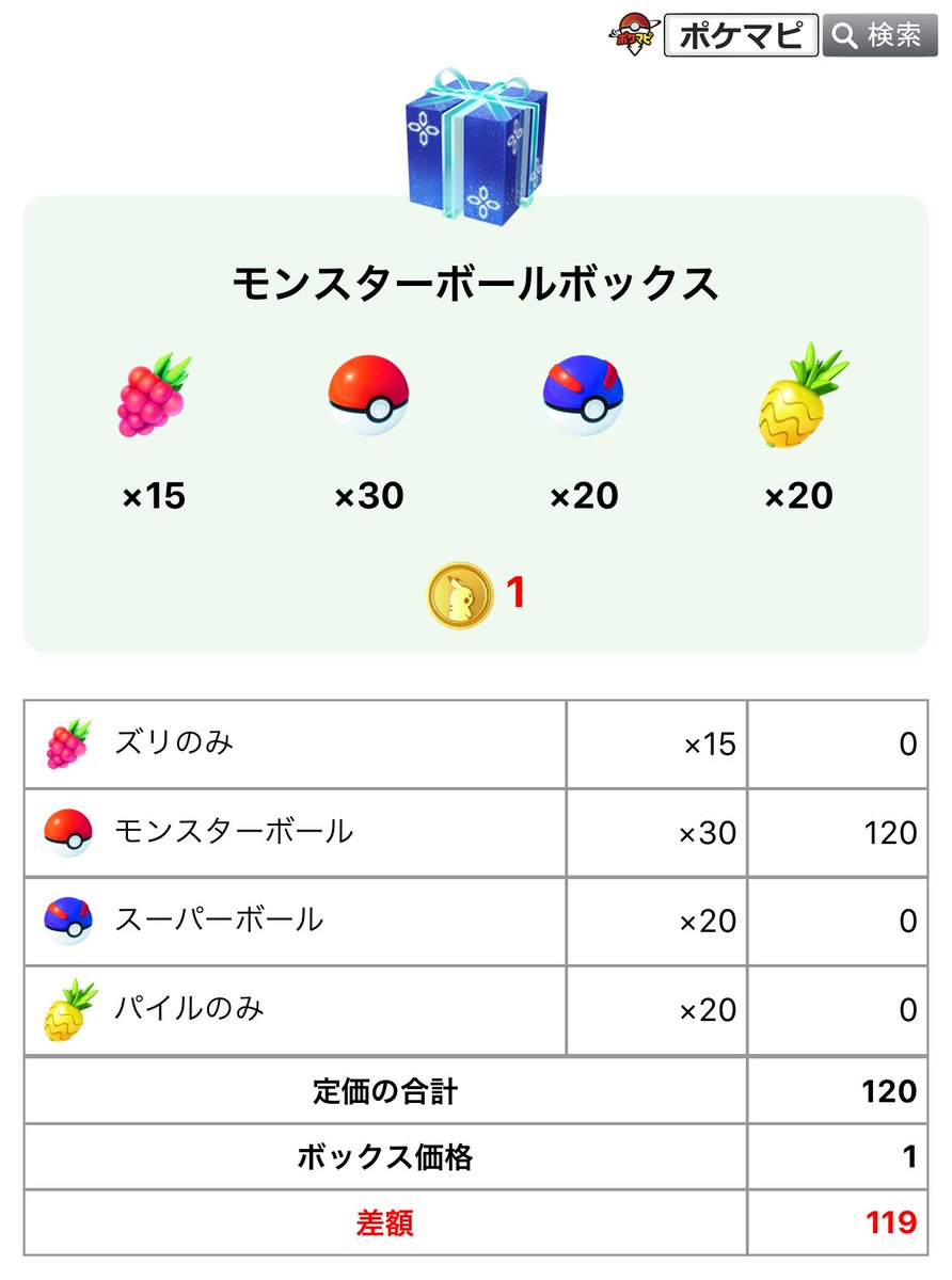 ポケモンgo攻略情報 ポケマピ 年4月14日 火 朝7 40頃 新しい1ポケコインボックスの販売が再開されました 朝5時時点 モンスターボール 30 スーパーボール ズリのみ 15 ぎんのパイルのみ 5 販売再開後 モンスターボール 30 スーパーボール ポケモンgo攻略情報 ポケマピ 年4月14日 火 朝7 40頃 新しい1ポケコインボックスの販売が再開されました 朝5時時点 モンスターボール 30 スーパーボール ズリのみ 15 ぎんのパイルのみ 5 販売再開後 モンスターボール 30 スーパーボール