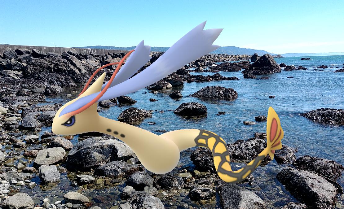 NicklebyThe's tweet photo. Having fun with my shiny milotic at the tide pools earlier today.
#pokemon #Pokemongopics #pokemonpictures #pokemongopictures #pokemonpics #ShinyPokemon
#Tidepools #beach https://t.co/F9nDQHsDJb