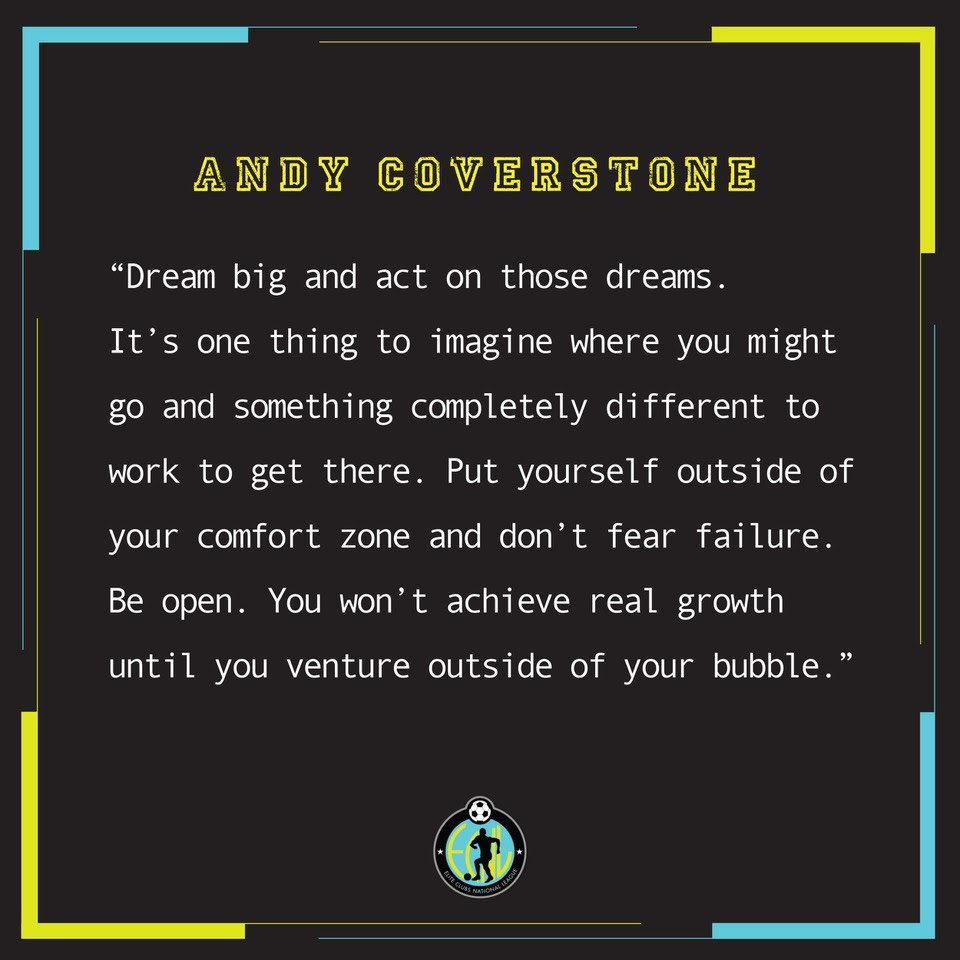 ECNLboys's tweet photo. This goes out to all ECNL players, coaches, and clubs who are choosing to work hard and challenge themselves everyday - time to create a new comfort zone! #alwaysbemore #morethanaleague @acstone12 https://t.co/Xh8UFsv0Ve