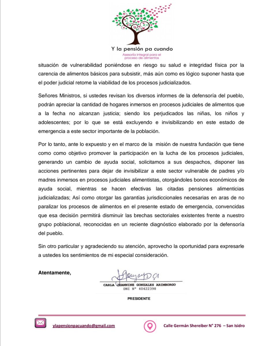 y_pension's tweet photo. @MartinVizcarraC @ToniAlvaL @pcmperu @MEF_Peru
La asociación Y la pensión pa cuando, considerando a los alimentistas como población vulnerable que requiere una atención especial del estado, hemos enviado una solicitud a las autoridades pertinentes para que esto se materialice. https://t.co/wj5k4O0i5e