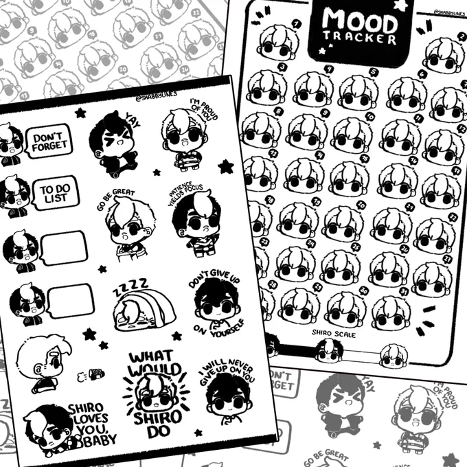 Wahhhh we've raised $400 so far!! You guys are best beans ;-;  I'm also putting up my Shiro mood tracker + sticker sheet. Like before, all proceeds for this will go to PGH Med Foundation.

Get them here: https://t.co/c0CllEJOGz 