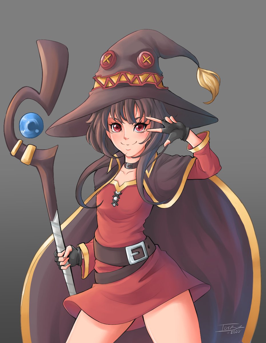 ...start with this new twitter account here is a little fan art of megumin ...