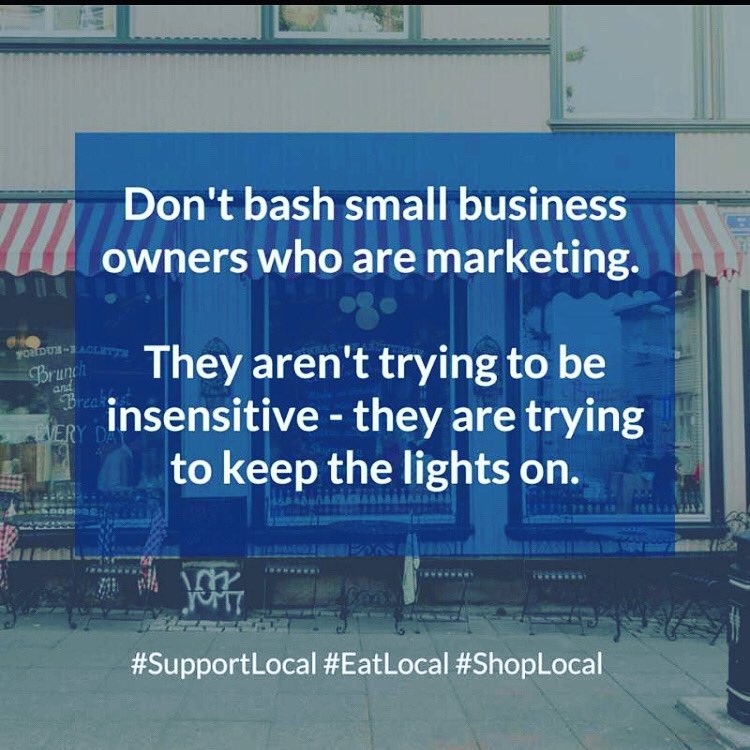 RaeAnnDM's tweet photo. Support, Eat, Shop local.
Please and Thank you. https://t.co/BMlouAePvb