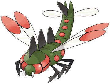 Yanmega. It’s Yanma, but mega. A mega before mega evolutions we’re discovered. A revolutionary bug. This is a great bug ahead of its time. Please note its teef.